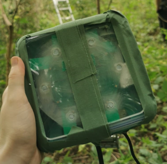 battery, solar charge controller and a solar panel